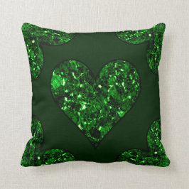 Cojín Decorativo Corazón verde esmeralda