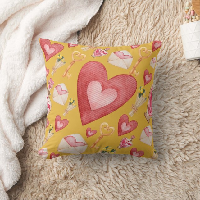 Cojín Decorativo Corazones (Manta)