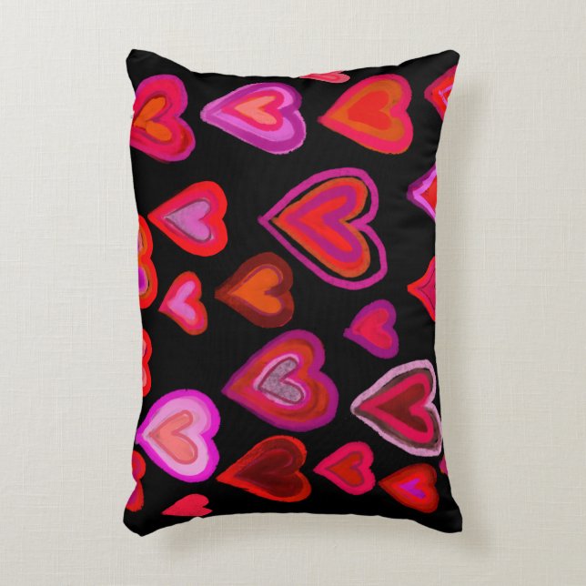 Cojín Decorativo Corazones (Frente (Vertical))