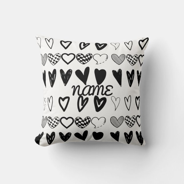 COJÍN DECORATIVO CORAZONES ASORCIADOS (Anverso)