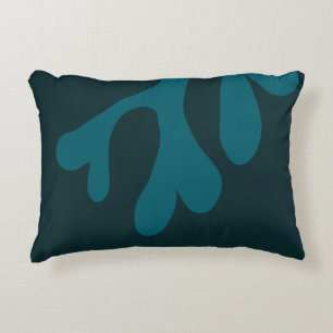 Cojín Decorativo Corazones Azul Orgánico Moderno