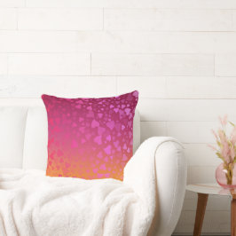 Cojín Decorativo Corazones Caídos Rosa Naranja