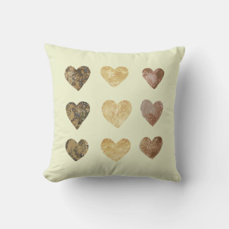 Cojín Decorativo Corazones de chocolate en acuarela lindos sobre sa