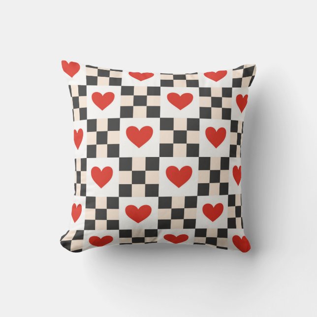 Cojín Decorativo Corazones de Damasco (Anverso)