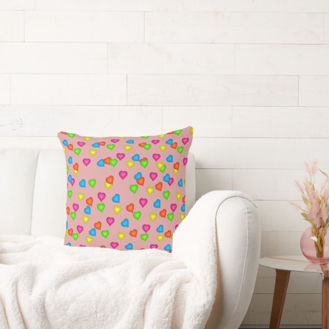 Cojín decorativo Corazones de degradado (Sofá)