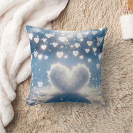 Cojín Decorativo Corazones de nieve de invierno