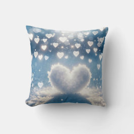 Cojín Decorativo Corazones de nieve de invierno