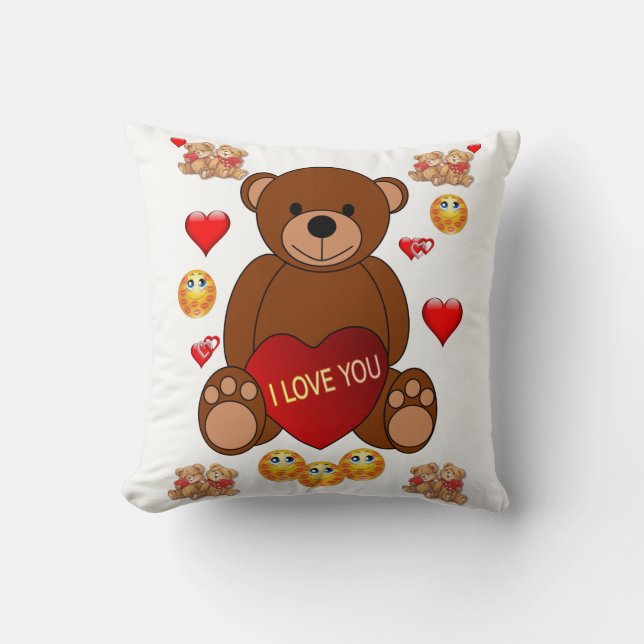 cojín decorativo corazones de San Valentín (Anverso)
