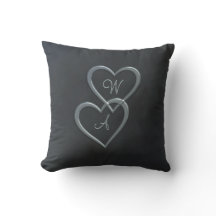 Corazones del azul de acero en gris