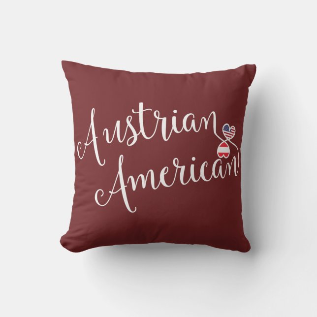 Cojín Decorativo Corazones embotellados austríacos norteamericanos  (Anverso)