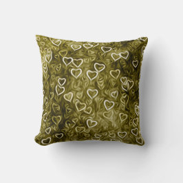 Cojín Decorativo Corazones en caída - Amarillo