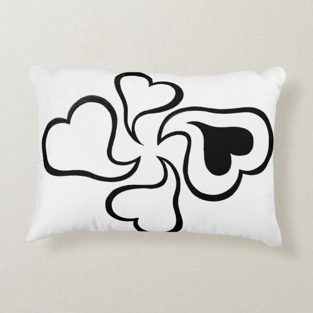 Cojín Decorativo corazones entrelazados amor pareja amor romántico (Reverso)