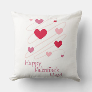 Cojín Decorativo corazones "FELIZ DÍA DE SAN VALENTÍN"