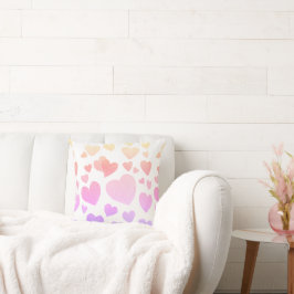 Cojín Decorativo Corazones flotantes de acuarela (personalizable)
