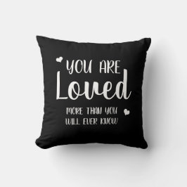 Cojín Decorativo Corazones Negros Blancos Rústicos País Te Amamos