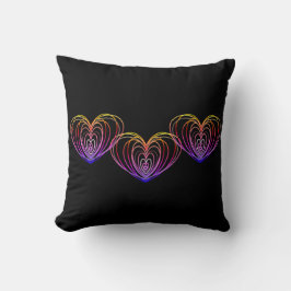 Cojín Decorativo Corazones para el día de San Valentín por delante 