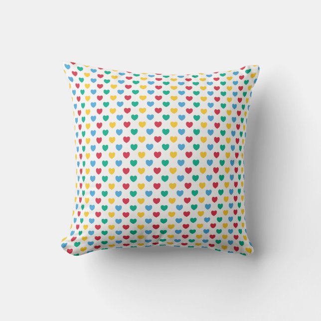 Cojín Decorativo Corazones pequeños | LH-04 | (Anverso)