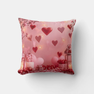 Cojín Decorativo Corazones Perfectamente Hermosos en un Día de San 