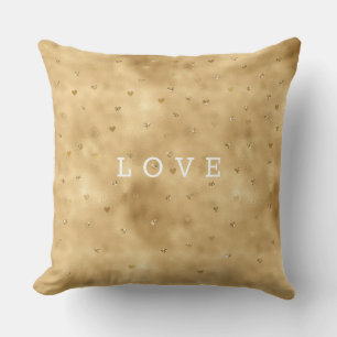 Cojín Decorativo Corazones Purpurinas de Glam Gold