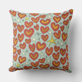 Cojín Decorativo corazones relámpago