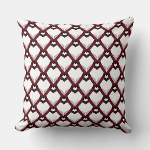 Cojín Decorativo Corazones Rojinegros