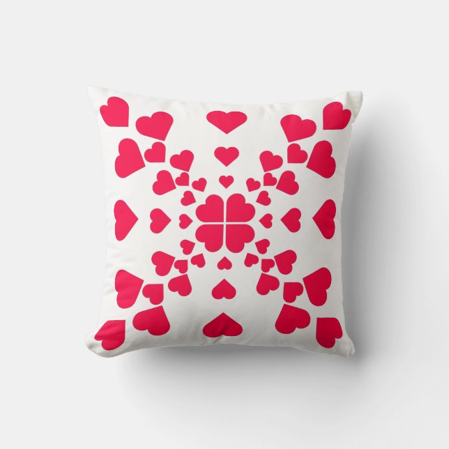 Cojín Decorativo Corazones rojos (Anverso)