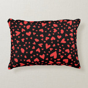 Cojín Decorativo Corazones rojos y besos