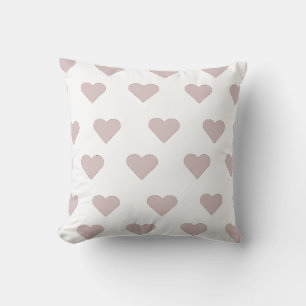 Cojín Decorativo Corazones rosa y blanco