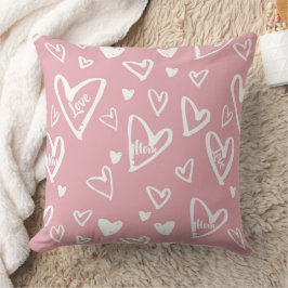 Cojín Decorativo Corazones rosados de mamá