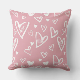 Cojín Decorativo Corazones rosados de mamá