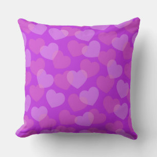 Cojín Decorativo Corazones Rosados Intenso