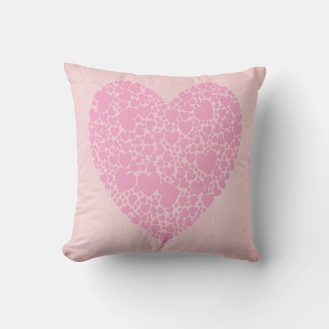 Cojín Decorativo Corazones Rosas (Anverso)