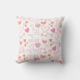 Cojín Decorativo Corazones Rosas Bonitos Patrón Decorativo