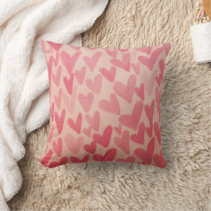 Cojín Decorativo Corazones Rosas Dispersos Lindos