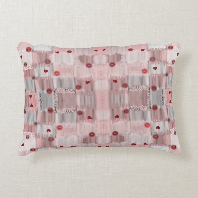 Cojín Decorativo corazones y botones (Anverso)