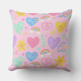 Cojín decorativo Corazones y Doodles Acento Cute K