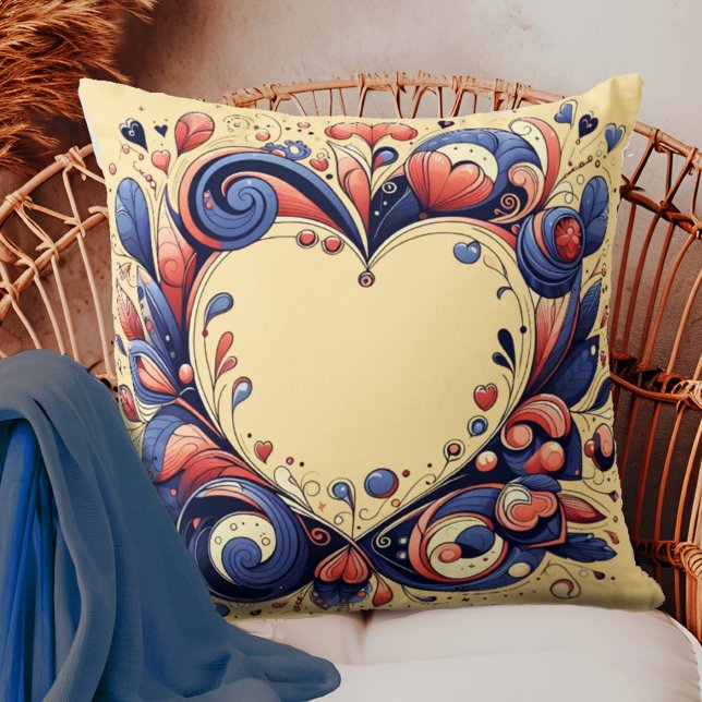 Cojín decorativo Corazones y Flores (Subido por el creador)