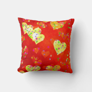 Cojín Decorativo Corazones y flores
