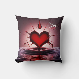 Cojín Decorativo Corazones y lágrimas en 3D