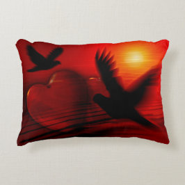 Cojín Decorativo Corazones y palomas