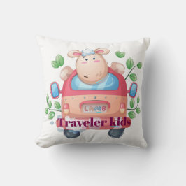 Cojín Decorativo Cordero para niños viajeros