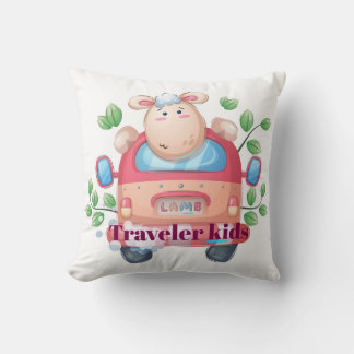 Cojín Decorativo Cordero para niños viajeros