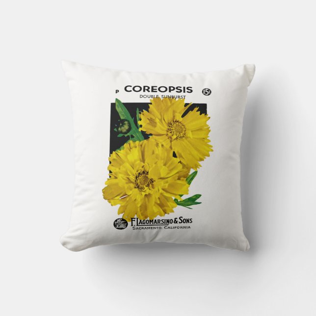 Cojín Decorativo Coreopsis (Anverso)
