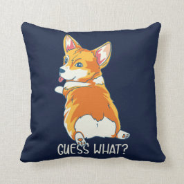 Cojín Decorativo Corgi Adivina Qué Monograma De Bolsa De Perro