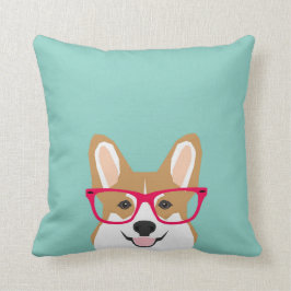 Cojín Decorativo Corgi con gafas - Perro hipster, Corgi curte GIft