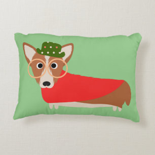Cojín Decorativo Corgi del navidad