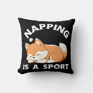 Cojín Decorativo Corgi Divertido Durmiendo Es un Deporte Amante de