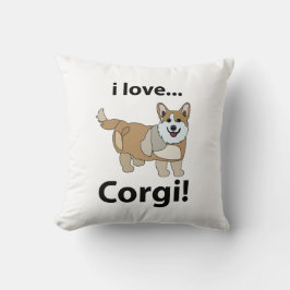 Cojín Decorativo Corgi I Love Corgi