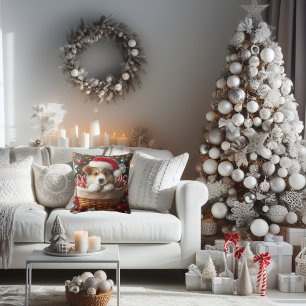 Cojín Decorativo Corgi Navidades Cuteness
