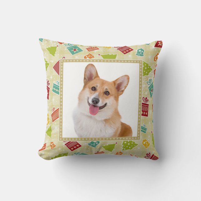 Cojín Decorativo Corgi sonriente hermoso (Anverso)